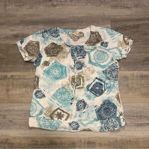 Lantana Casuals Linen Top Medium Blouse